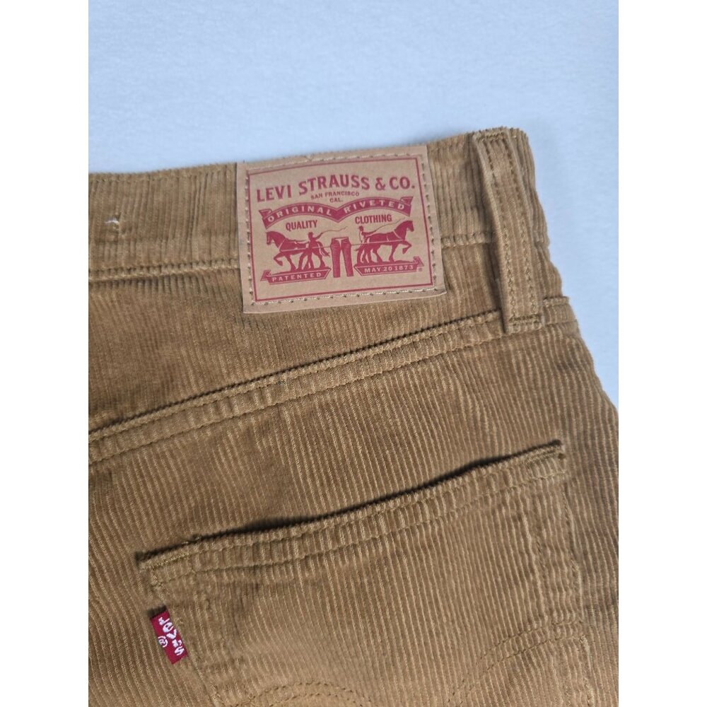 Levis 94 Baggy Corduroy Pants Womens Size 26 Tan 100% Cotton Straight Leg - Picture 6 of 8